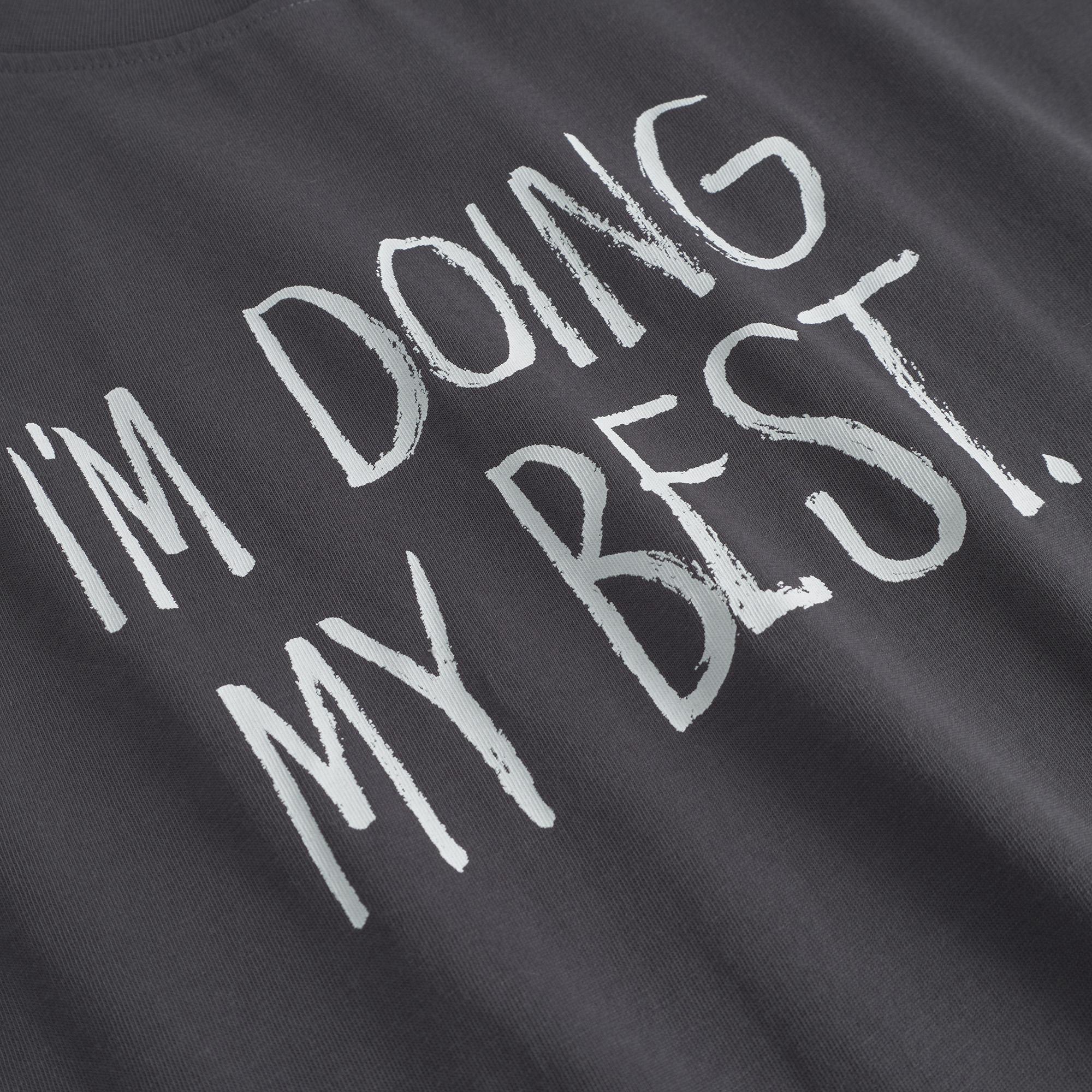 Dedicated Stockholm Doing My Best T-Shirt Bio Baumwolle Shirt grau
